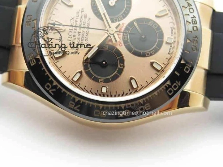 0417 RelaxedFit Daytona 116515 Noob 1:1 Best Edition Rose Gold Dial On Black Rubber Strap A7750(Free Extra Strap) 3740